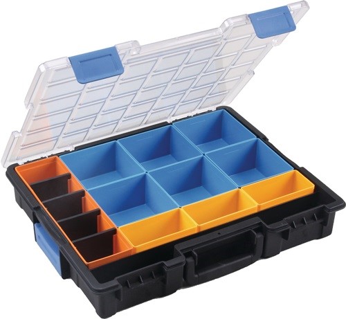 ALLIT 454220 Sortimentskasten Euro Plus Pro B440xT355xH76mm 15 Fächer 4 Trennste