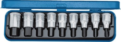 GEDORE 6156250 Steckschlüssel-Satz IN 19 PM 9-teilig 1/2 '' 5 - 17 mm für Innen-