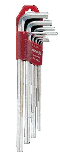 AMF 46797 Winkelschraubendreher-Satz 911L-HM9D 9-teilig Kunststoffhalter SW 1,5