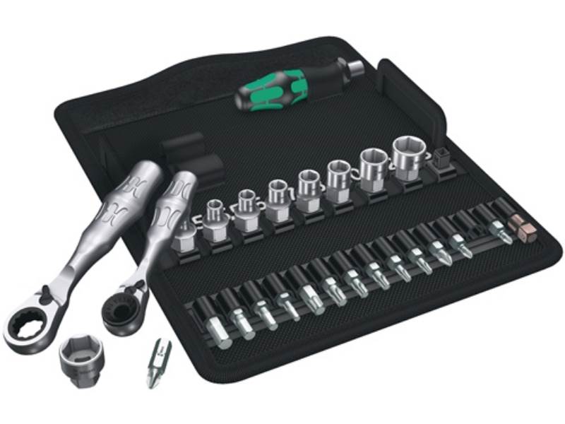 WERA 05135918001 Steckschlüssel-Satz KK Zyklop Mini 2 27-teilig 1/4 '' Schlüssel