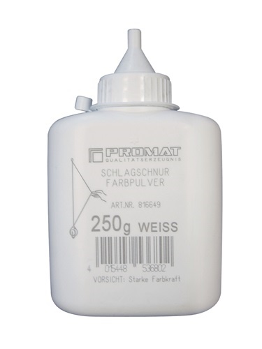 PROMAT  Schlagschnurkreide  250 g weiß  Kunststoffflasche