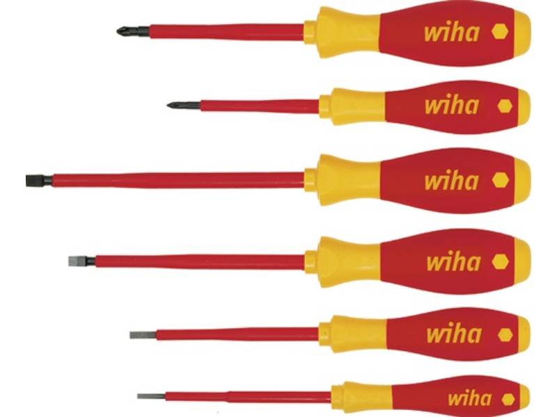 WIHA 25477 Schraubendreher-Satz 320N ZK6 SO 6-teilig Schlitz / PZD VDE