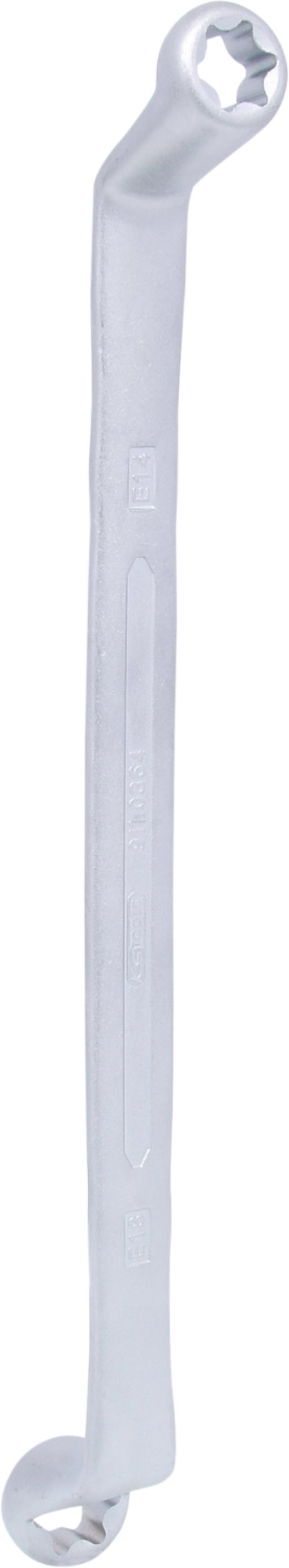 KS Tools 911.0364 CLASSIC Torx-E-Doppel-Ringschlüssel, gekröpft, E14xE18