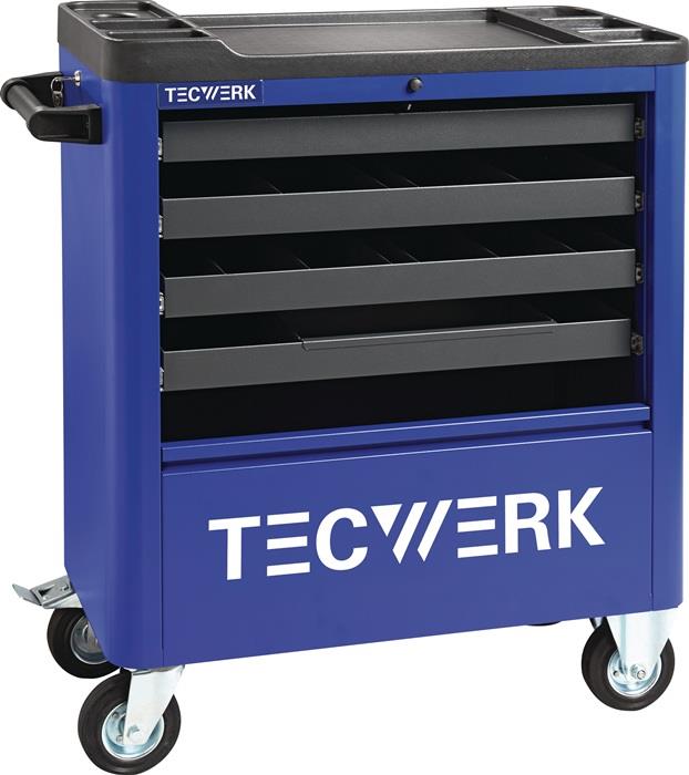 TECWERK 2000871109 Werkstattwagen B855xT400xH895mm 300kg 4 Schubl.Stahlbl.TECWER