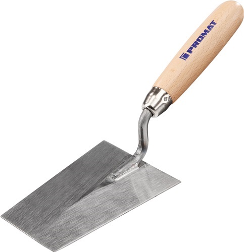 PROMAT  Berner Putzkelle  Länge 120 mm Breite 80 mm gehärtet, m. Buchenholzheft