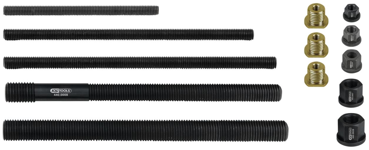 KS Tools 440.0040 Zugstangen-, Kragenmutter-, Adapter-Satz, 13-tlg.