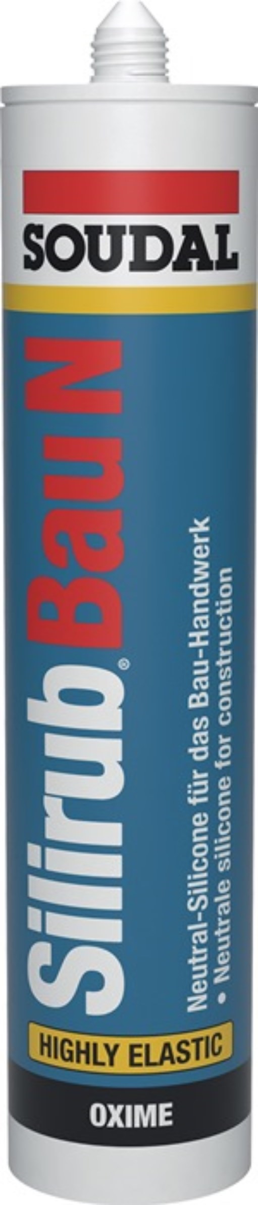 SOUDAL 125583 Silikondichtstoff Silirub Bau N schwarz 300 ml