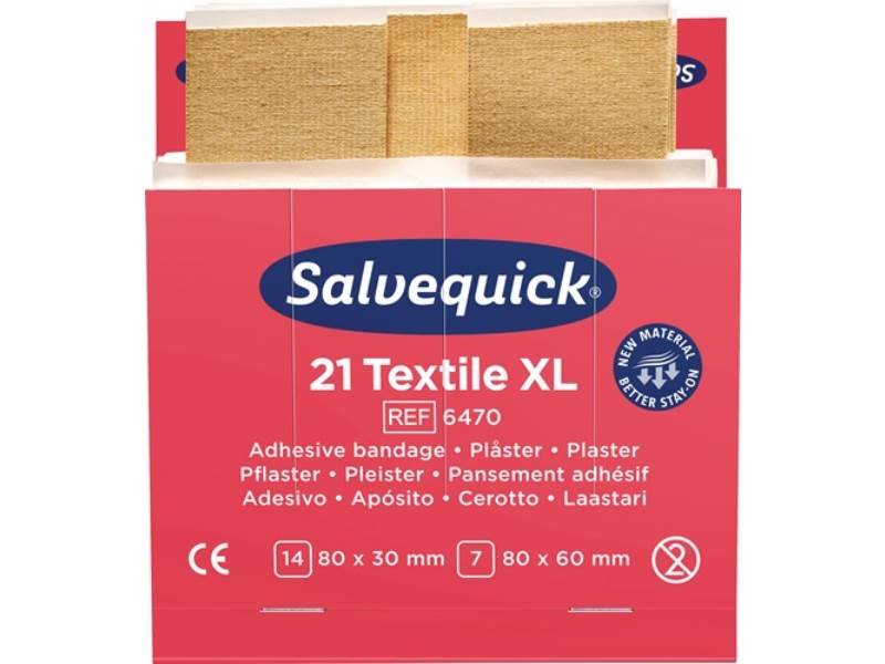 SALVEQUICK 6470 Pflasterstrips Salvequick Textilpflaster extra groß