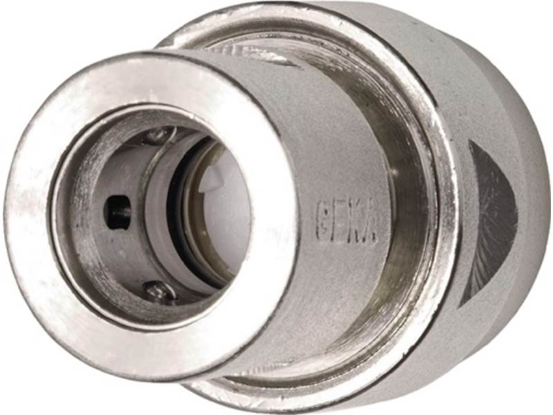 GEKA 46.0743 Schlauchstück Wasserstop GEKA plus Messing vernickelt Schlauchgröße