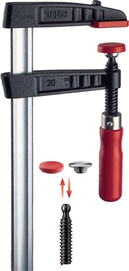 BESSEY TGK100 Schraubzwinge  W.1000mm Ausladung 120mm Temperguß/Stahl Schienen-Q
