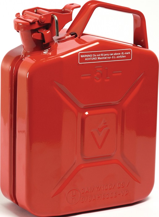 VALPRO KN1266 Kraftstoffkanister  5 l Feuerrot RAL 3000 Stahlblech 0,9 mm L230xB