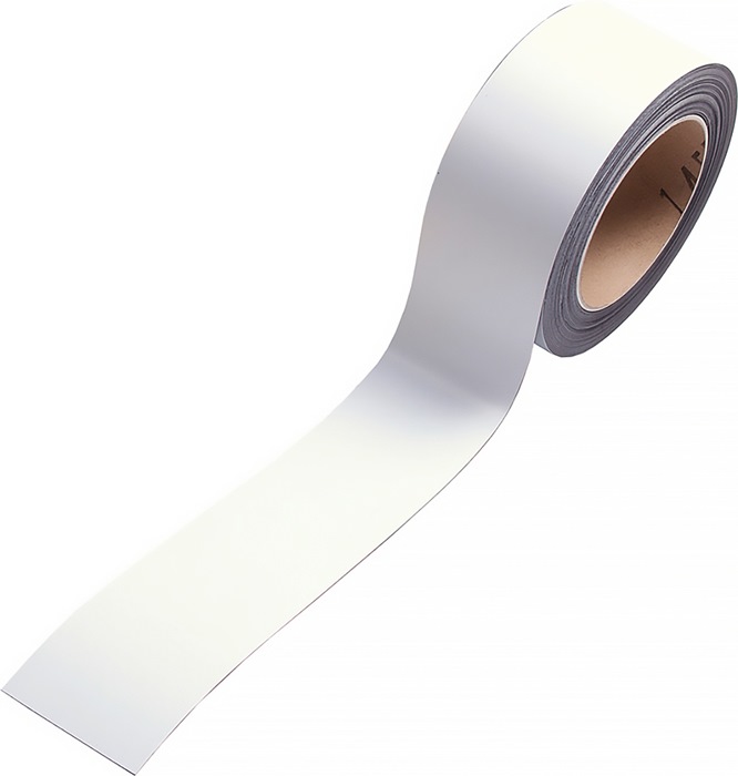 Magnetband Bandbreite 50 mm Bandlänge 10 m weiß
