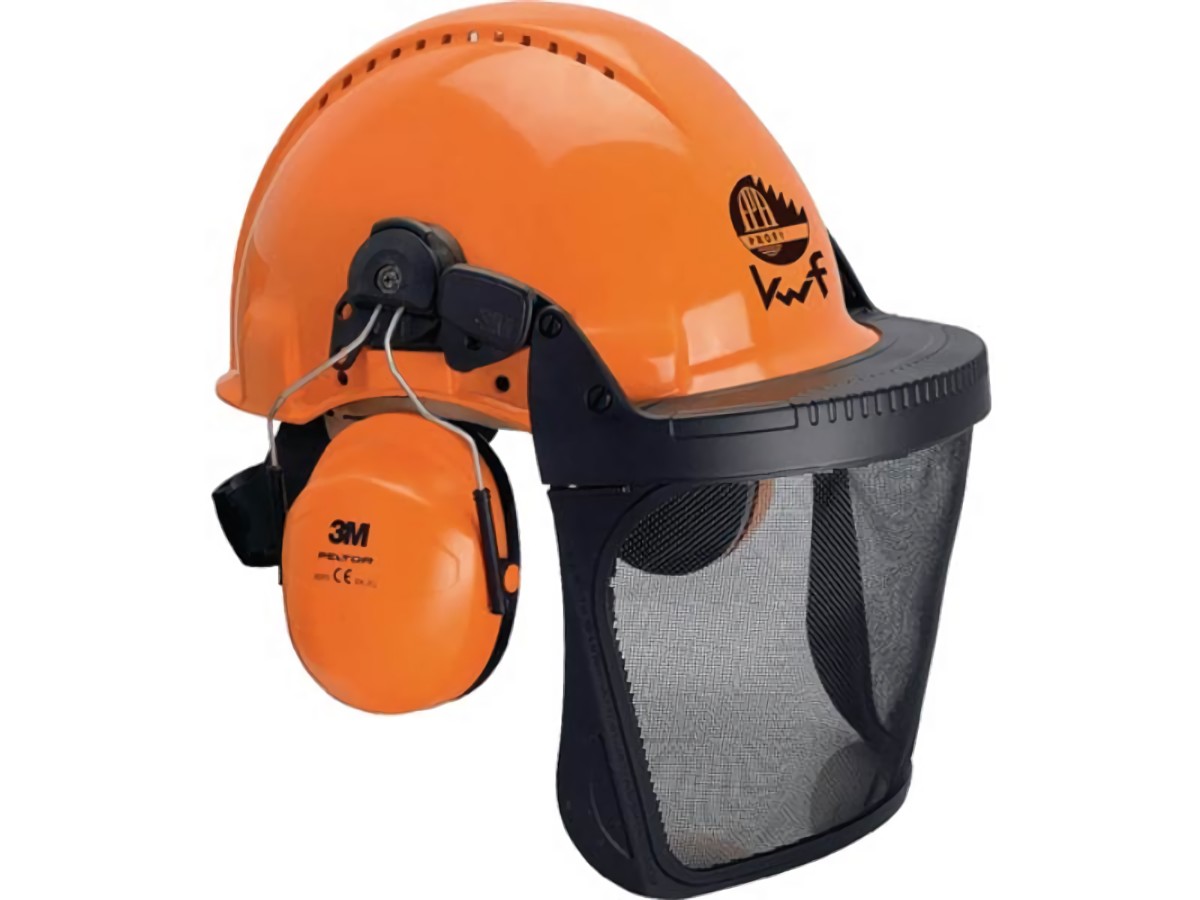 3M 7000104026 Schutzhelm Waldarbeiterkombination G3000M orange