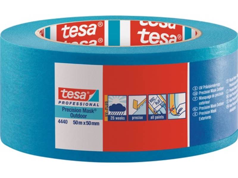 TESA 04440-00004-00 Präzisionskrepp 4440 Außen UV PLUS glatt blau Länge 50 m Bre