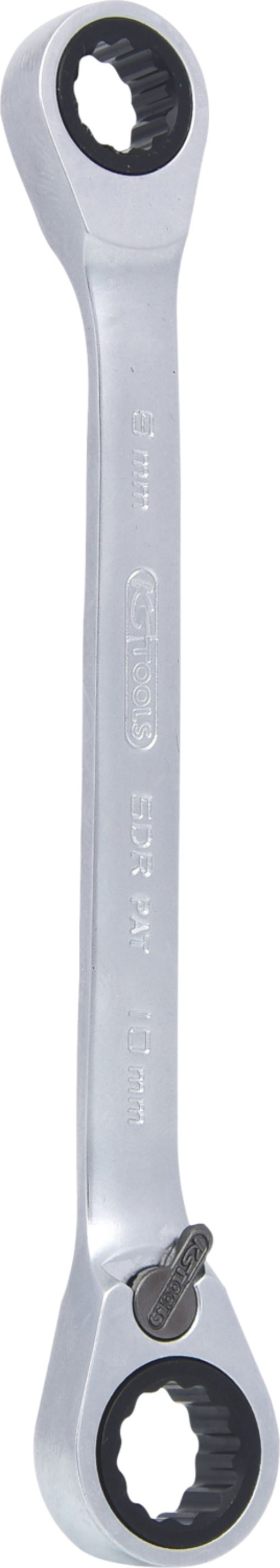 KS Tools 503.4572 GEARplus Doppel-Ratschenringschlüssel umschaltbar 8x10mm