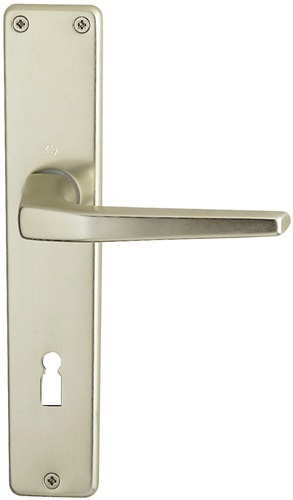 HOPPE 507603 Türdrückerpaar Frankfurt 117L Aluminium F2 ohne Rosetten Vierkant 8