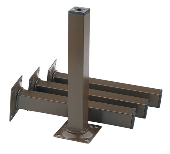 ALFER ALUMINIUM 11101-00018 Möbelfuß verchromt 25 x 25 mm Höhe 200 mm Anschraubp