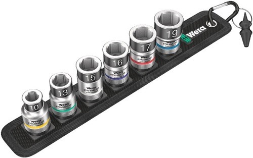 WERA 05003995001 Steckschlüssel-Satz Belt C 1 Zyklop 7-teilig 1/2 '' 10 - 19 mm