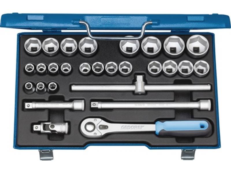 GEDORE 2682869 Steckschlüssel-Satz 19 VMU-10 28-teilig 1/2 '' Schlüsselweiten 10