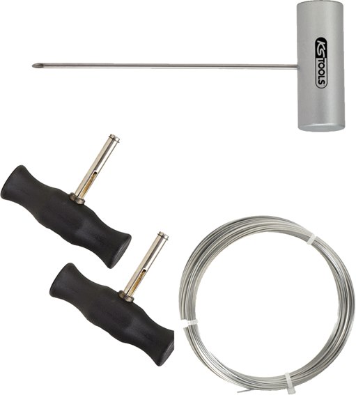 KS Tools 140.2250 Drahtschneide-Satz mit Schneidedraht, 4-tlg.