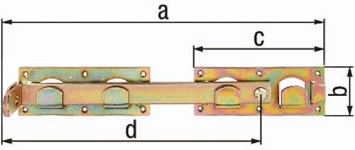 GAH 210625 Doppeltorüberwurf  links / rechts verwendbar 423x70x180x333mm Loch-D.