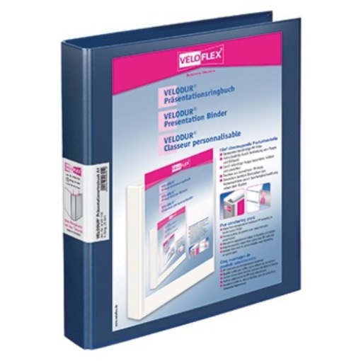 Veloflex Präsentationsringbuch VELODUR 4143150 A4 4-Rg 25mm blau