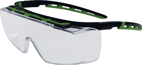 PRO FIT 9930 Schutzbrille Kubik EN 166, EN 170 Bügel schwarz/grün, Scheibe klar