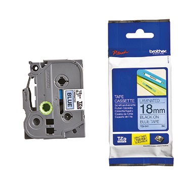 P-touch Schriftbandkassette TZE541 18mmx8m laminiert sw auf blau