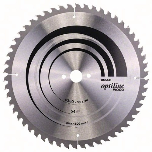 BOSCH 2608640674 Kreissägeblatt PRO Wood Außen-Ø 350 mm Zähnezahl 54 WZ Schnittb