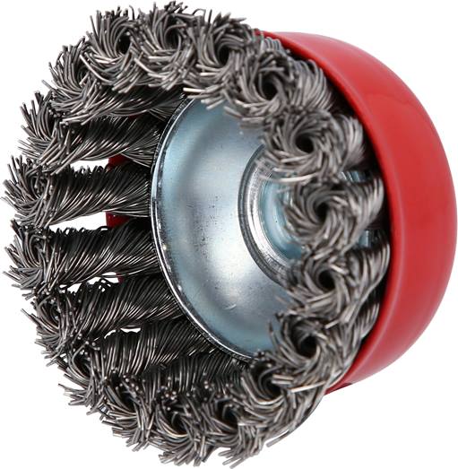 KS Tools 340.0026 Rostfreie Stahldrahttopfbürste 0,5mm, Ø 80mm