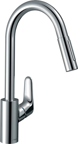 HANSGROHE 31815000 Einhebel-Spültischmischer FOCUS chrom 2jet Ausziehbrause