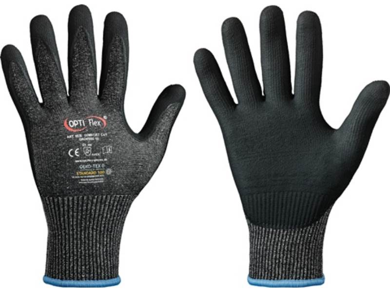 OPTIFLEX 0838-09 Schnittschutzhandschuhe Comfort Cut Größe 9 schwarz meliert/sch