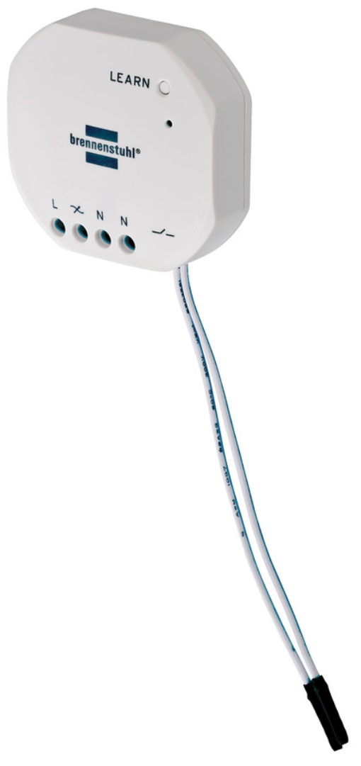 Brennenstuhl 1294710 BrematicPRO UP-Aktor 230V/400W mit Schalteranbindung Smart Home Unterputz-Lichtschalter mit Schalteranbindung (Unterputz-Funkschalter steuerbar über App)Artikelnummer1294710EAN4007123639069    Der BrematicPRO Funk-Einbauschalter sorgt