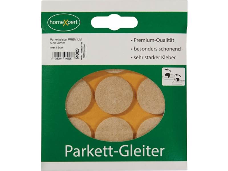 540028 Parkettgleiter 28 mm Filz natur rund selbstklebend