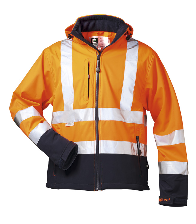 Gr .XL (58/60) *BILL* WARNSCHUTZ-SOFTSHELLJACKE orange *BILL* Softshell jacket