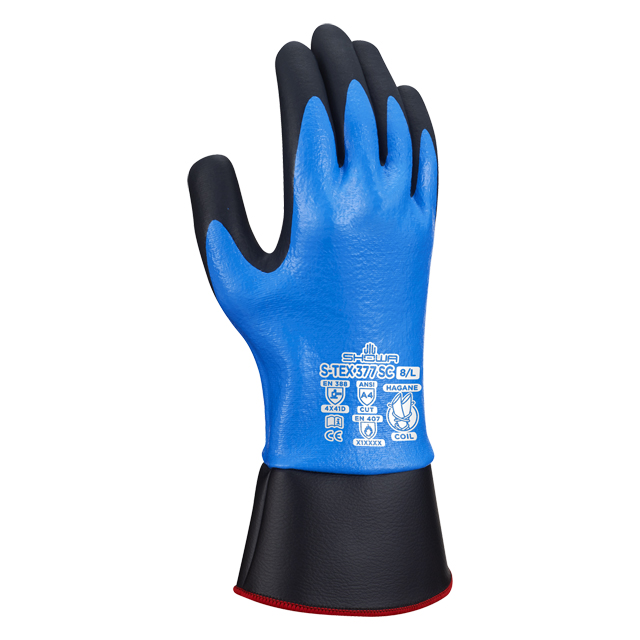 SHOWA® S-TEX 377SC Gr.9 Handschuh Schnittschutz Level D, Hagane-Coil, Edelstahl