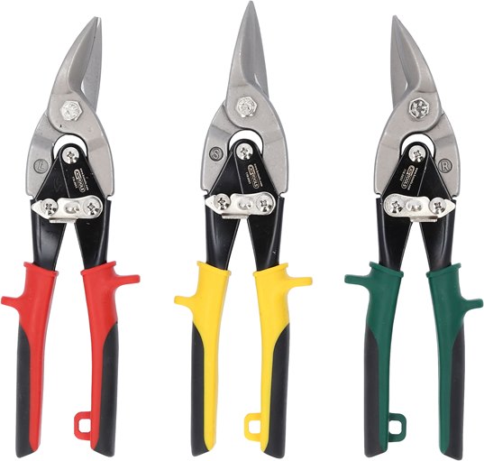 KS Tools 118.0050 Hebel-Blechdurchgangsscheren-Satz, 3-tlg.