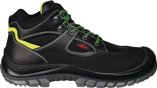 REMISBERG 52078-10-42 Sicherheitsstiefel Tibet Größe 42 W. 11 schwarz/neon-grün