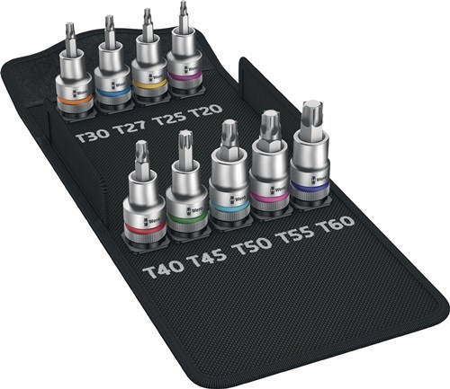 WERA 05004202001 Steckschlüssel-Satz 8767 C TX HF 1 9-teilig 1/2 '' T20 - T60