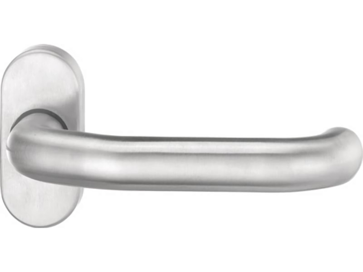 EDI 1800/2033/00 Profiltürdrückerlochteil 1800/2033 Edelstahl EST oval 8 mm gekr