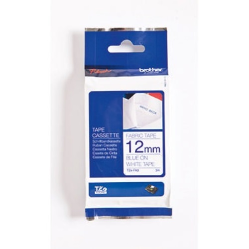 P-touch Schriftbandkassette TZEFA3 12mmx3m unlaminiert bl auf ws