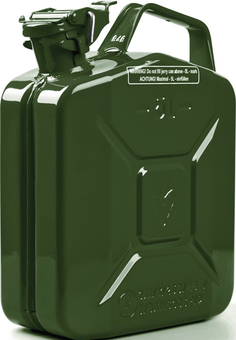VALPRO KN0260 Kraftstoffkanister  5 l Olivgrün RAL 6003 Stahlblech 0,9 mm L230xB