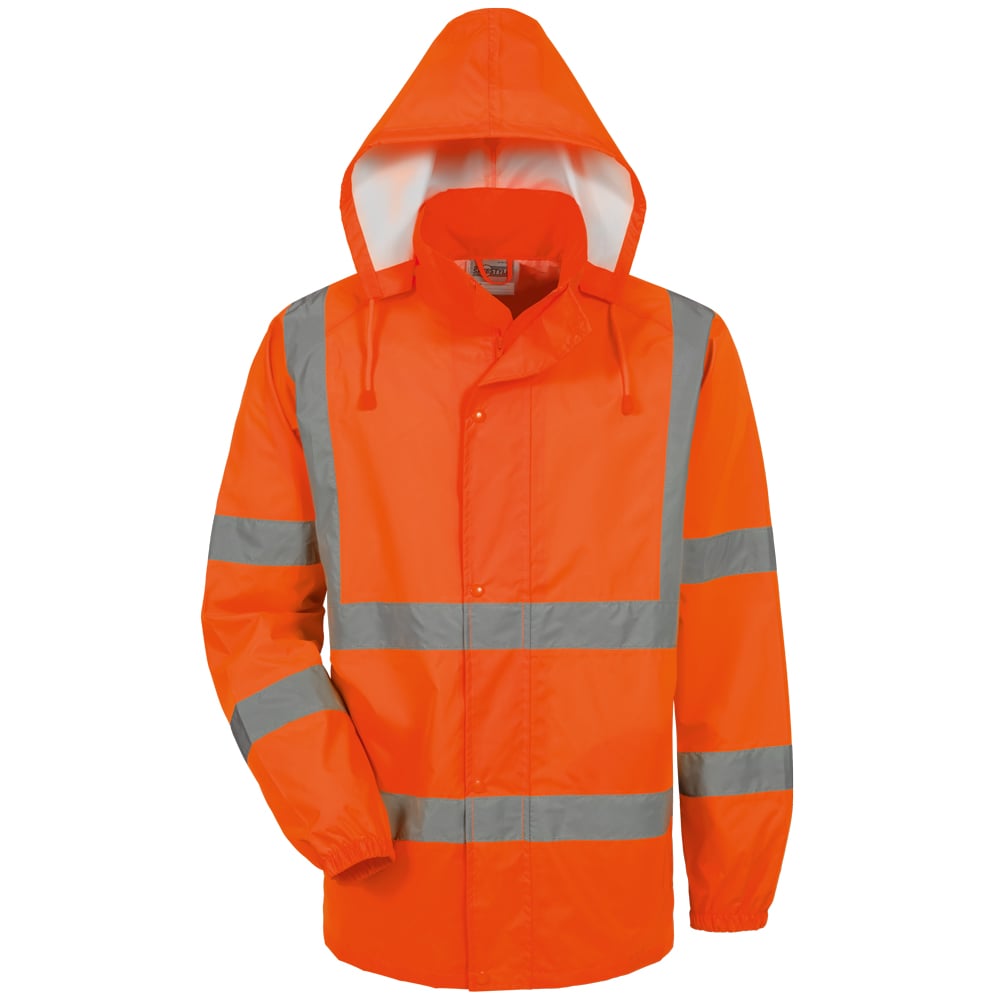 Gr .3XL (66/68) *HAUKE* WARNSCHUTZ-REGENJACKE orange *HAUKE* HIGH VISIBILITY RAI