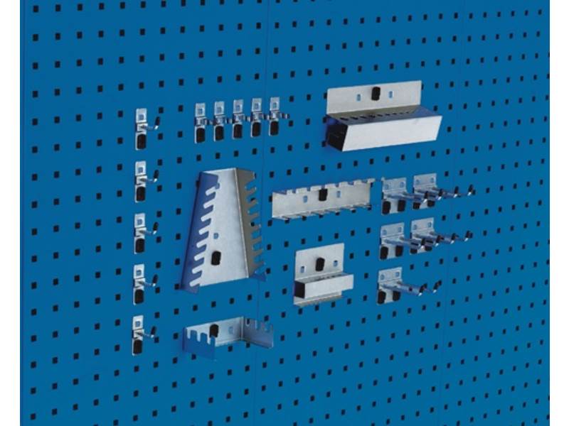 BOTT 14031412 Werkzeughaltersortiment  20-tlg.verzinkt passend für Lochplatten 1