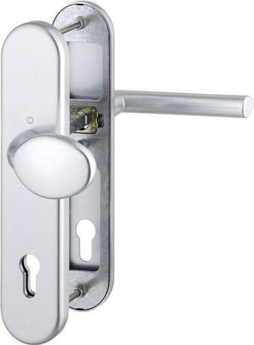 HOPPE 3666502 Schutzgarnitur Stockholm 76G/3331/3410/1140 Aluminium F1 92 mm 66-