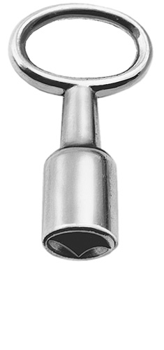 AMF 56028 Dornschlüssel DIN7417 SW8mm vernickelt m.Innen-4KT