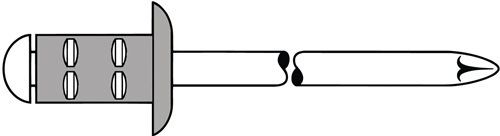 GESIPA 1464831 Blindniet PolyGrip® Nietschaft d x l 4 x 10 mm Aluminium / Edelst