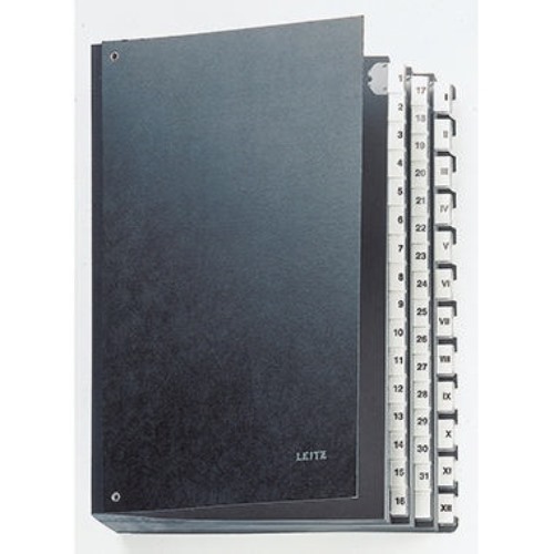 Leitz Pultordner 58440095 DIN A4 44Fächer Hartpappe schwarz