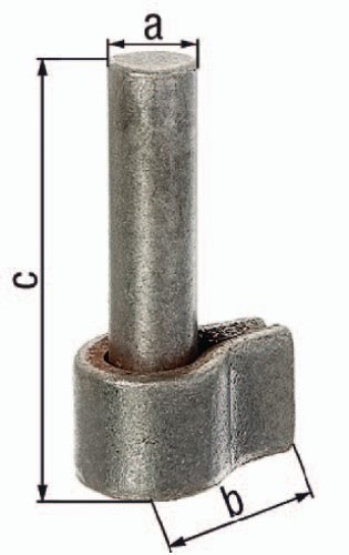 GAH 411008 Kloben  zum Anschweißen 13x24mm Stahl roh
