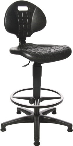 TOPSTAR 72220 PU0T Arbeitsdrehstuhl Tec 20 Bodengleiter+Fußring Polyurethanschau
